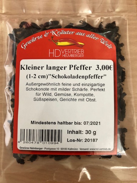Kleiner langer Pfeffer (1-2 cm) "Schokoladenpfeffer"