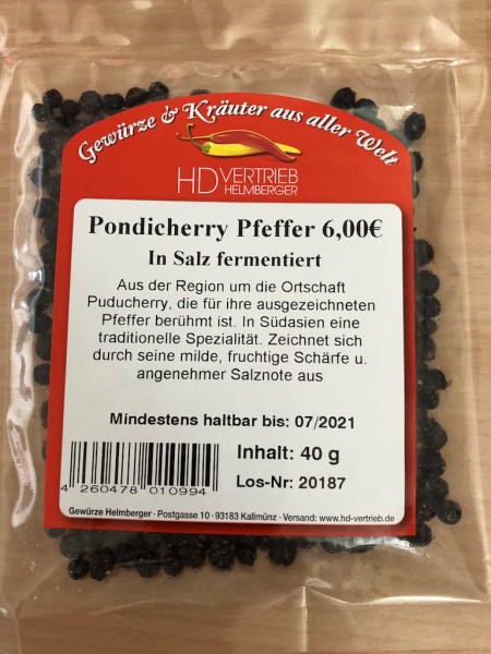 Pondicherry Pfeffer in Salz fermentiert